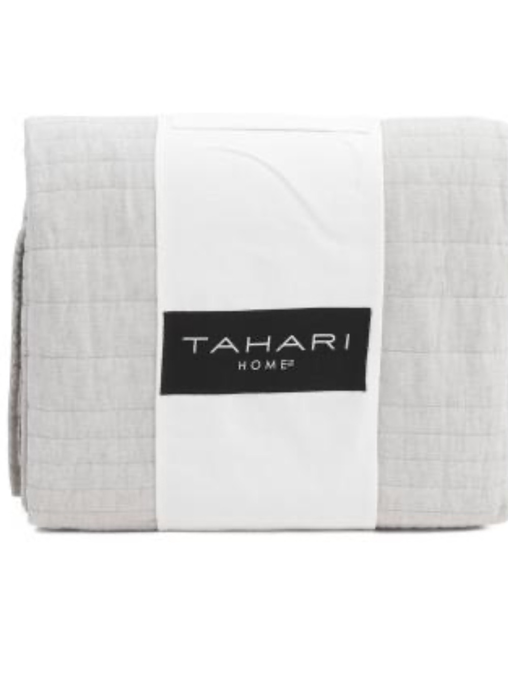 Tahari White Linen Cotton Quilt Set